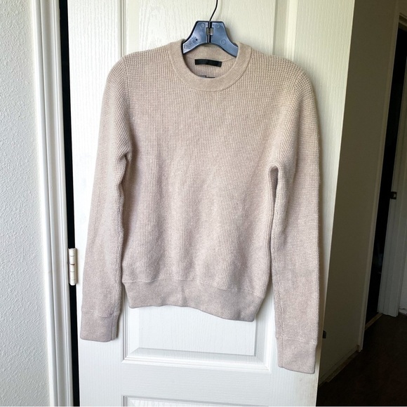 Jenni Kayne Cashmere Thermal Crewneck Oatmeal Small GUC - Picture 2 of 7